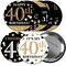 Big Dot of Happiness Adult 40th Birthday - Gold - 3 inch Birthday Party Badge - Pinback Buttons - Set of 8